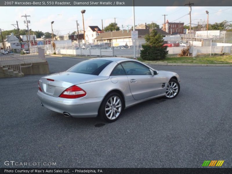 Diamond Silver Metallic / Black 2007 Mercedes-Benz SL 550 Roadster