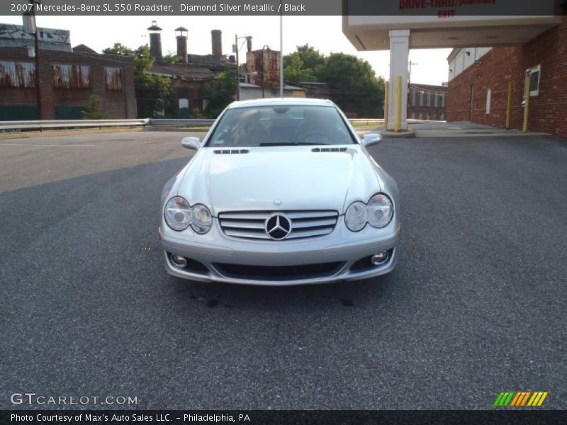 Diamond Silver Metallic / Black 2007 Mercedes-Benz SL 550 Roadster