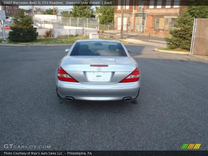 Diamond Silver Metallic / Black 2007 Mercedes-Benz SL 550 Roadster