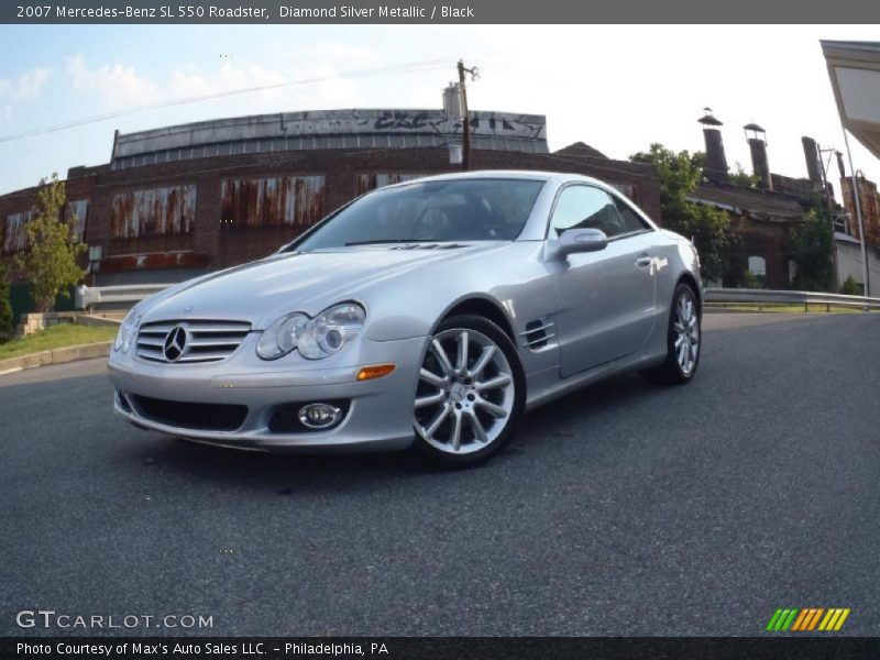 Diamond Silver Metallic / Black 2007 Mercedes-Benz SL 550 Roadster