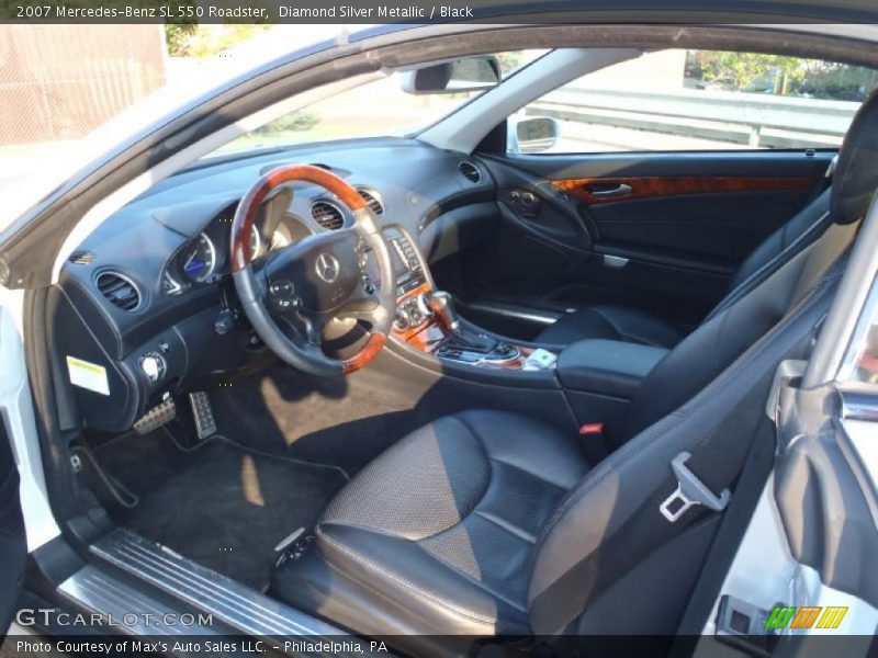 Diamond Silver Metallic / Black 2007 Mercedes-Benz SL 550 Roadster
