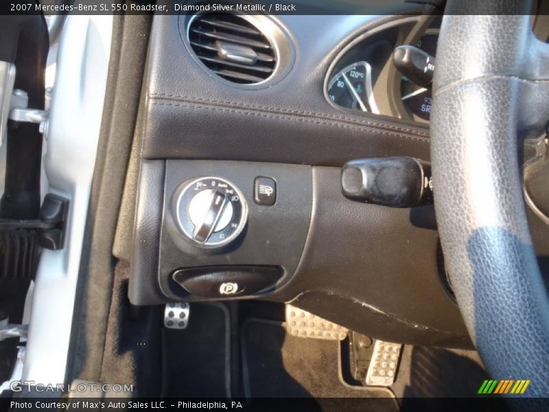 Diamond Silver Metallic / Black 2007 Mercedes-Benz SL 550 Roadster
