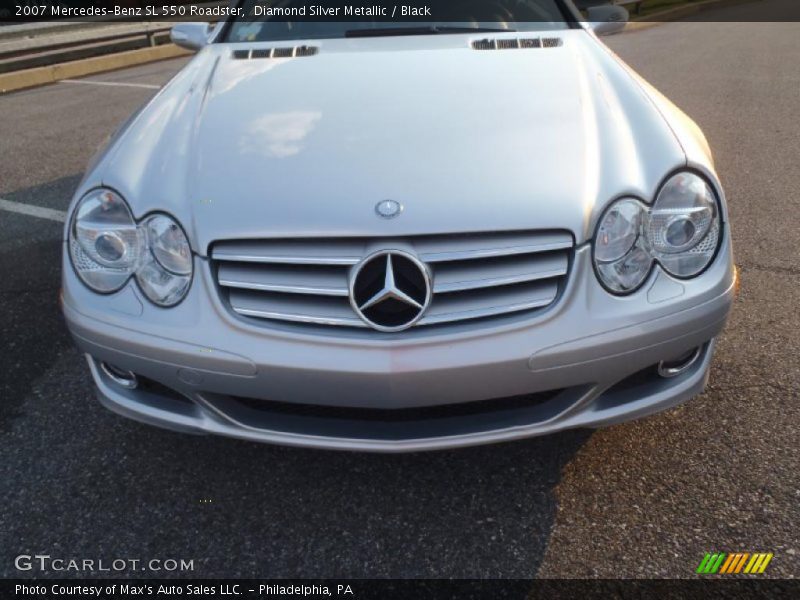 Diamond Silver Metallic / Black 2007 Mercedes-Benz SL 550 Roadster