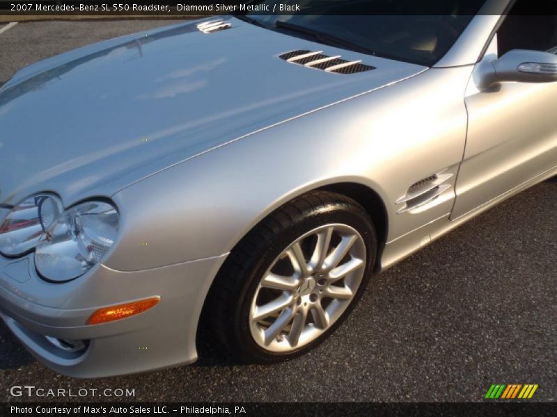 Diamond Silver Metallic / Black 2007 Mercedes-Benz SL 550 Roadster