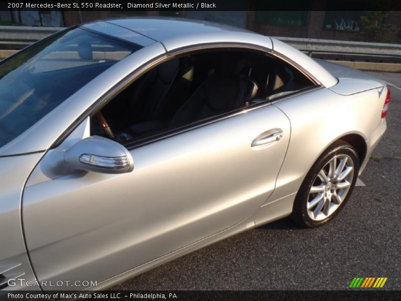 Diamond Silver Metallic / Black 2007 Mercedes-Benz SL 550 Roadster
