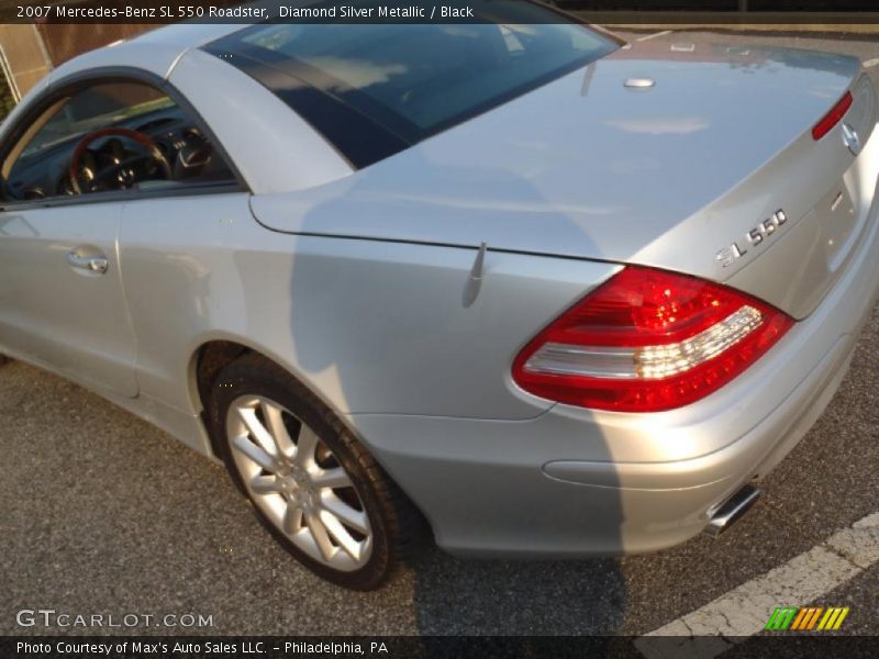 Diamond Silver Metallic / Black 2007 Mercedes-Benz SL 550 Roadster
