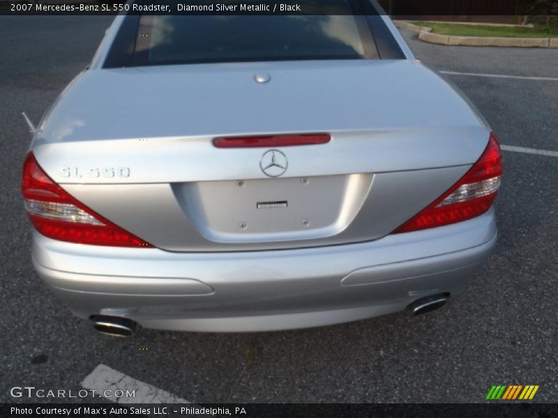 Diamond Silver Metallic / Black 2007 Mercedes-Benz SL 550 Roadster