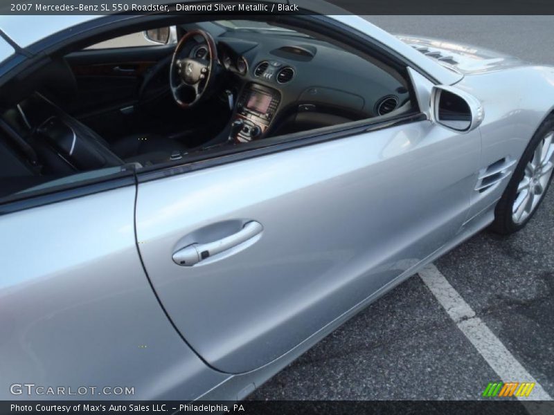 Diamond Silver Metallic / Black 2007 Mercedes-Benz SL 550 Roadster