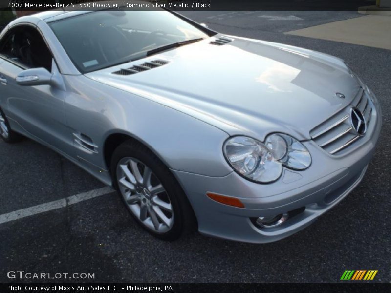 Diamond Silver Metallic / Black 2007 Mercedes-Benz SL 550 Roadster