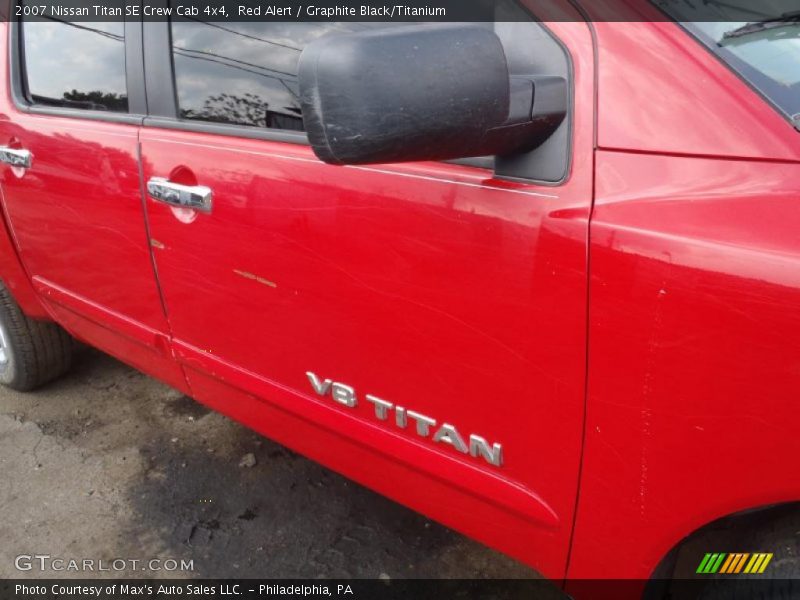 Red Alert / Graphite Black/Titanium 2007 Nissan Titan SE Crew Cab 4x4
