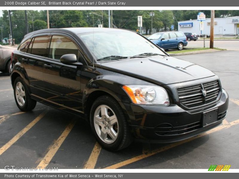 Brilliant Black Crystal Pearl / Dark Slate Gray 2008 Dodge Caliber SE