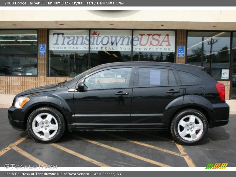 Brilliant Black Crystal Pearl / Dark Slate Gray 2008 Dodge Caliber SE