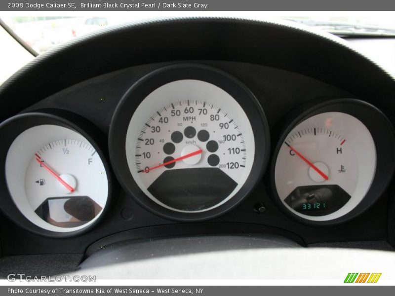 Brilliant Black Crystal Pearl / Dark Slate Gray 2008 Dodge Caliber SE