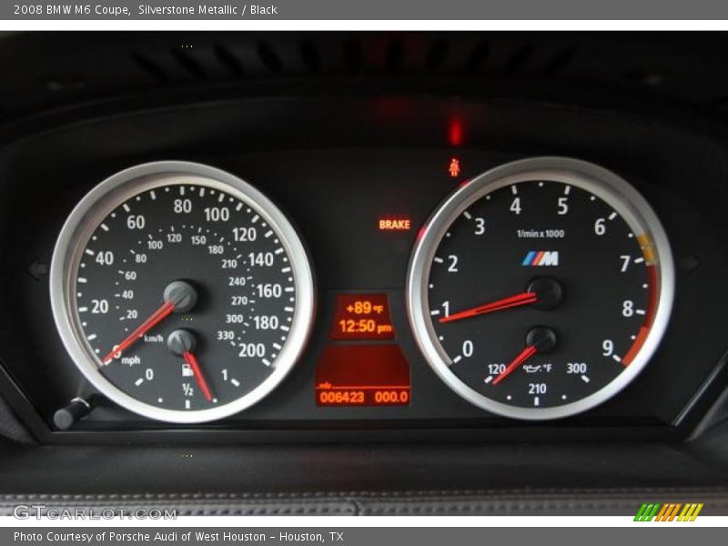 Silverstone Metallic / Black 2008 BMW M6 Coupe