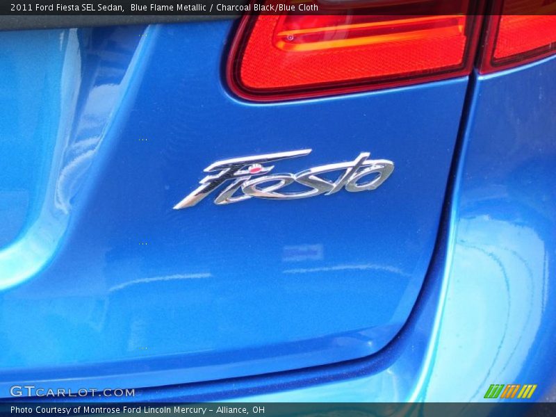 Blue Flame Metallic / Charcoal Black/Blue Cloth 2011 Ford Fiesta SEL Sedan