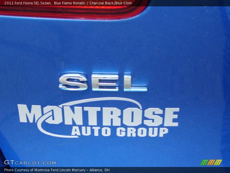 Blue Flame Metallic / Charcoal Black/Blue Cloth 2011 Ford Fiesta SEL Sedan