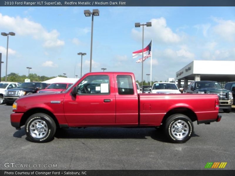 Redfire Metallic / Medium Dark Flint 2010 Ford Ranger XLT SuperCab