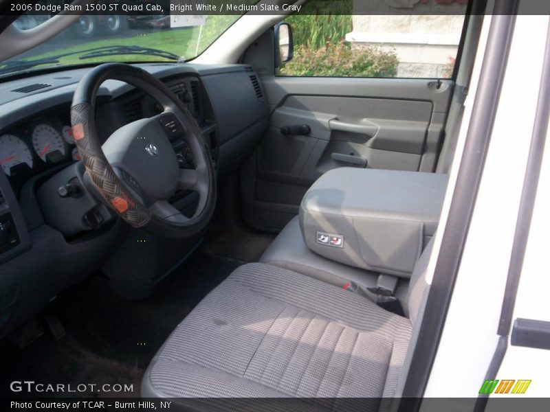 Bright White / Medium Slate Gray 2006 Dodge Ram 1500 ST Quad Cab