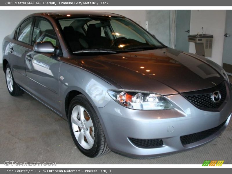 Titanium Gray Metallic / Black 2005 Mazda MAZDA3 i Sedan