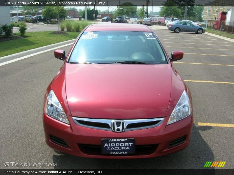 Moroccan Red Pearl / Gray 2007 Honda Accord SE Sedan