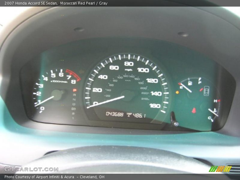 Moroccan Red Pearl / Gray 2007 Honda Accord SE Sedan