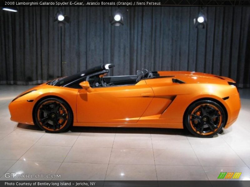 Arancio Borealis (Orange) / Nero Perseus 2008 Lamborghini Gallardo Spyder E-Gear