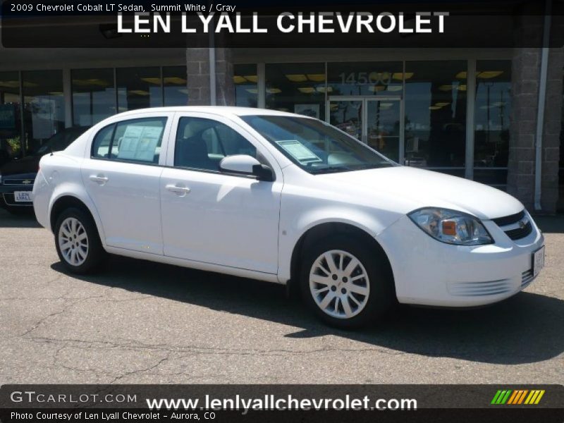 Summit White / Gray 2009 Chevrolet Cobalt LT Sedan