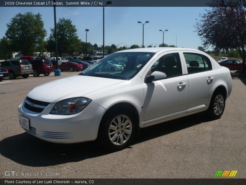Summit White / Gray 2009 Chevrolet Cobalt LT Sedan