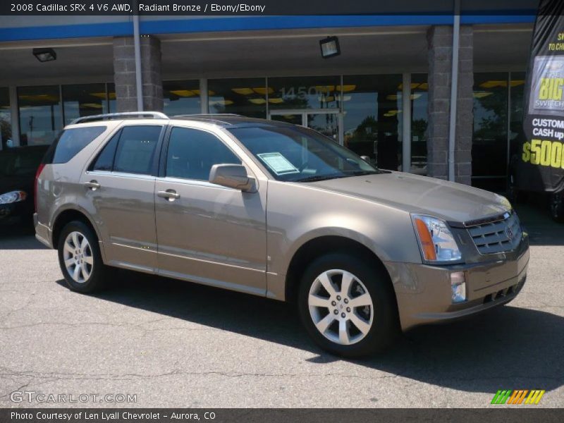 Radiant Bronze / Ebony/Ebony 2008 Cadillac SRX 4 V6 AWD