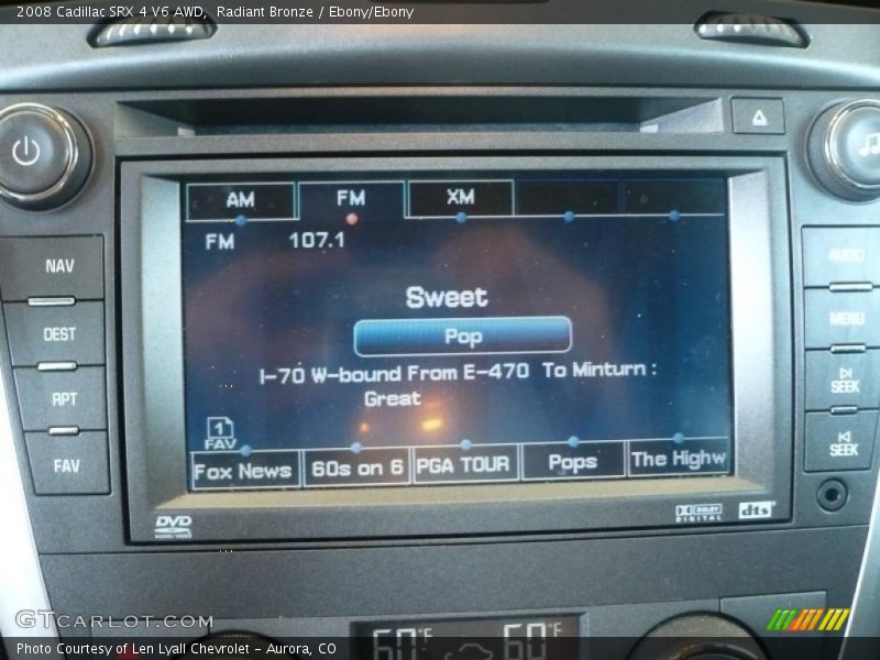 Radiant Bronze / Ebony/Ebony 2008 Cadillac SRX 4 V6 AWD