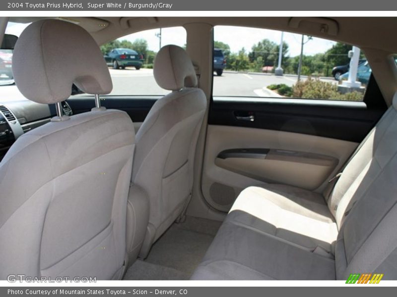 Super White / Burgundy/Gray 2004 Toyota Prius Hybrid