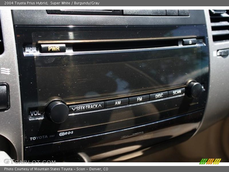Super White / Burgundy/Gray 2004 Toyota Prius Hybrid