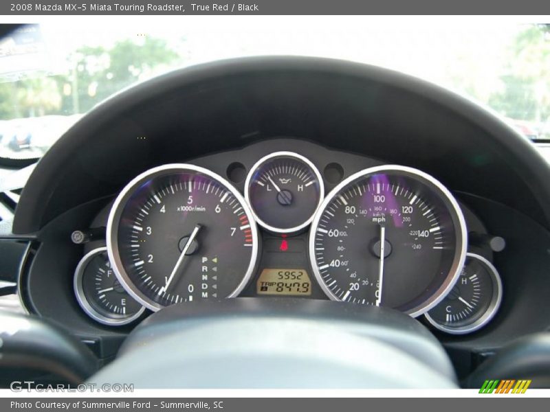 True Red / Black 2008 Mazda MX-5 Miata Touring Roadster