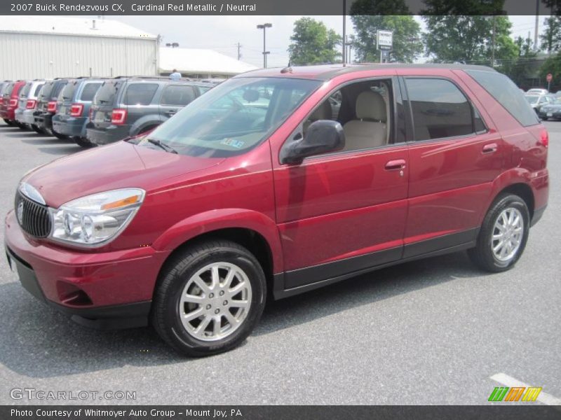 Cardinal Red Metallic / Neutral 2007 Buick Rendezvous CX