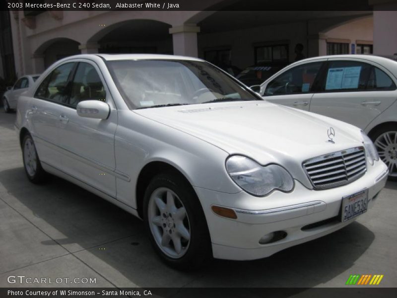 Alabaster White / Java 2003 Mercedes-Benz C 240 Sedan