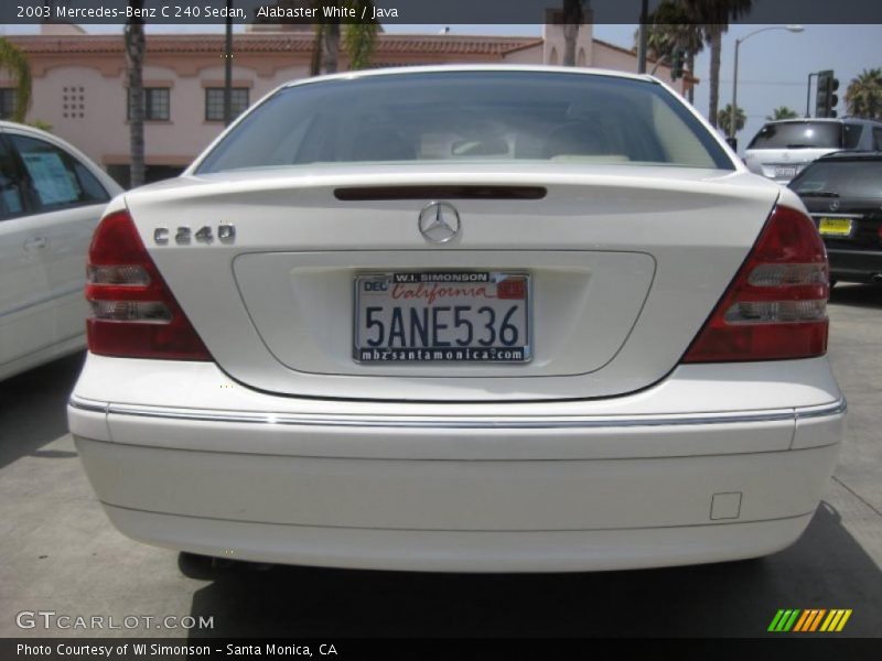 Alabaster White / Java 2003 Mercedes-Benz C 240 Sedan