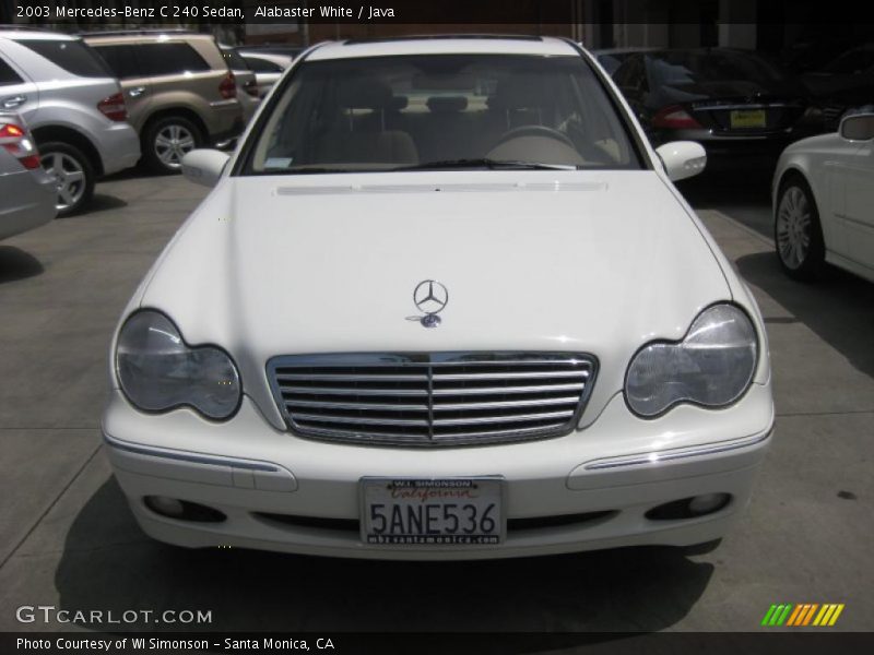 Alabaster White / Java 2003 Mercedes-Benz C 240 Sedan