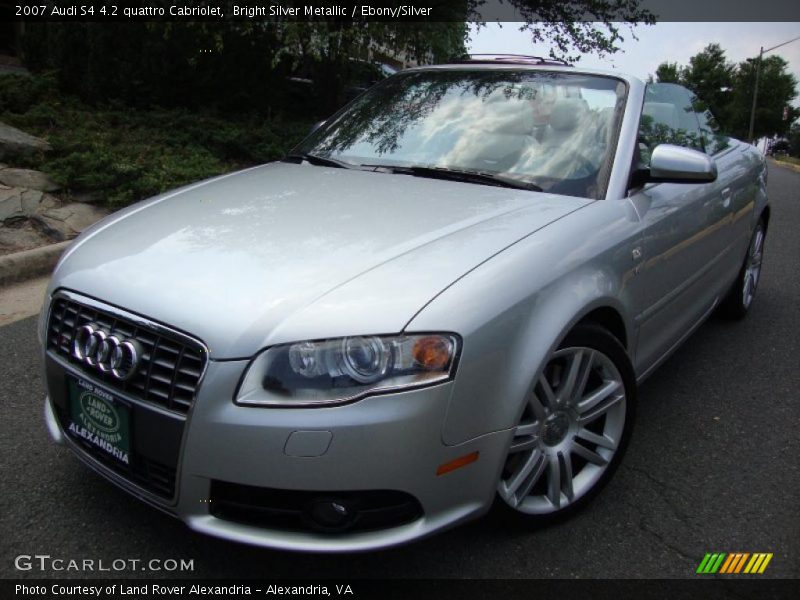 Bright Silver Metallic / Ebony/Silver 2007 Audi S4 4.2 quattro Cabriolet