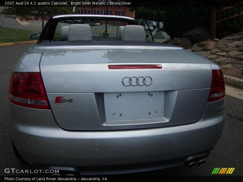 Bright Silver Metallic / Ebony/Silver 2007 Audi S4 4.2 quattro Cabriolet