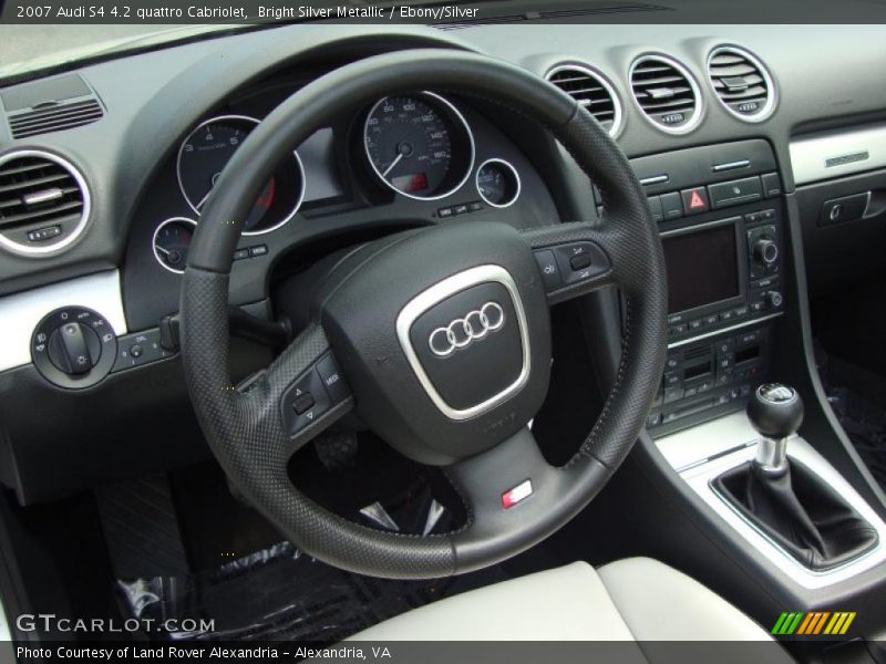 Bright Silver Metallic / Ebony/Silver 2007 Audi S4 4.2 quattro Cabriolet