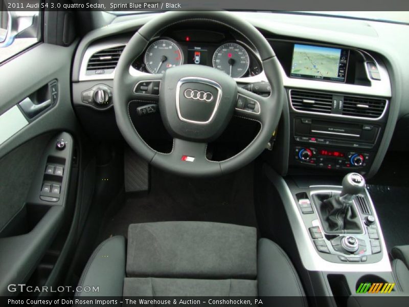 Sprint Blue Pearl / Black 2011 Audi S4 3.0 quattro Sedan