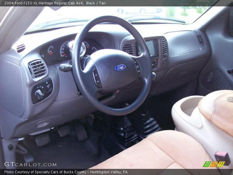 Black / Tan 2004 Ford F150 XL Heritage Regular Cab 4x4