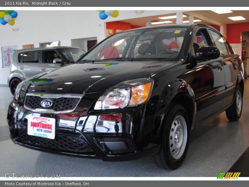 Midnight Black / Gray 2011 Kia Rio