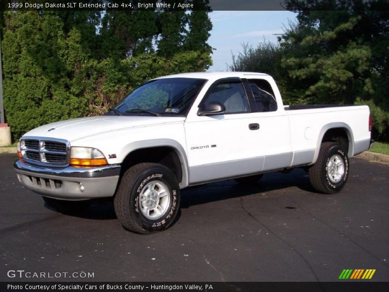 Bright White / Agate 1999 Dodge Dakota SLT Extended Cab 4x4