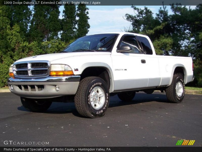 Bright White / Agate 1999 Dodge Dakota SLT Extended Cab 4x4