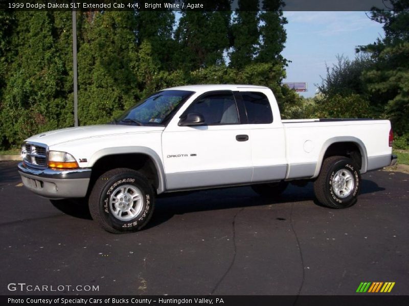 Bright White / Agate 1999 Dodge Dakota SLT Extended Cab 4x4