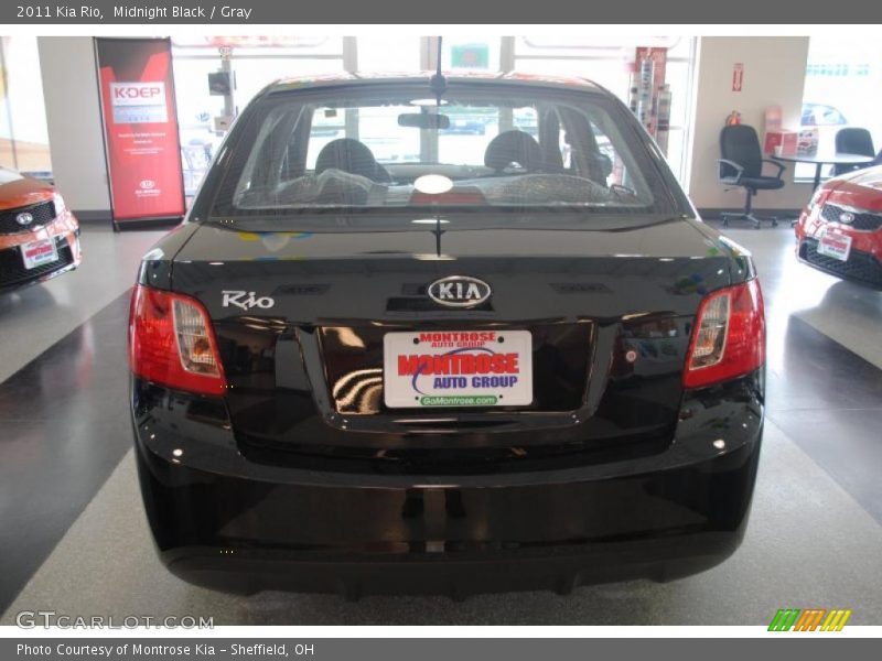 Midnight Black / Gray 2011 Kia Rio