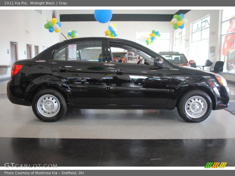 Midnight Black / Gray 2011 Kia Rio