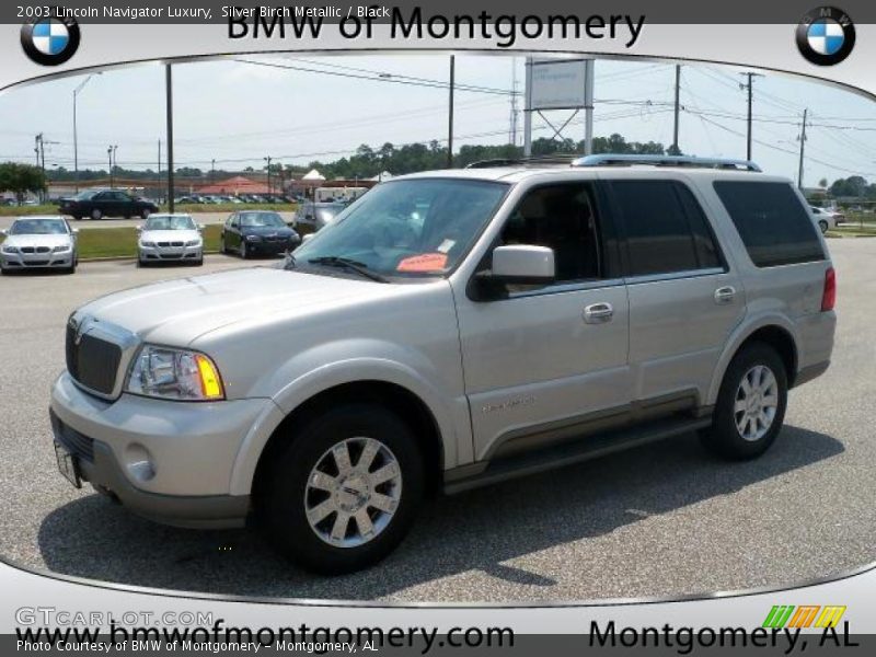 Silver Birch Metallic / Black 2003 Lincoln Navigator Luxury