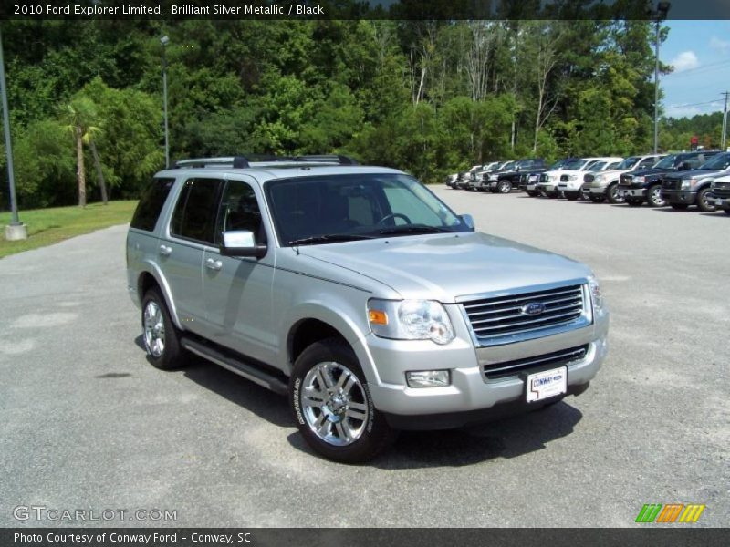 Brilliant Silver Metallic / Black 2010 Ford Explorer Limited